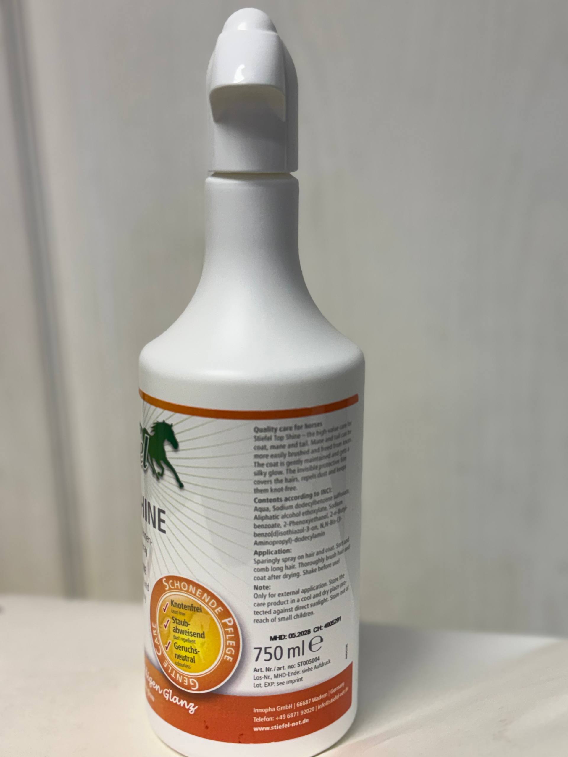 Спрей для гривы, хвоста и шерсти Top Shine 750ml от Stable.by